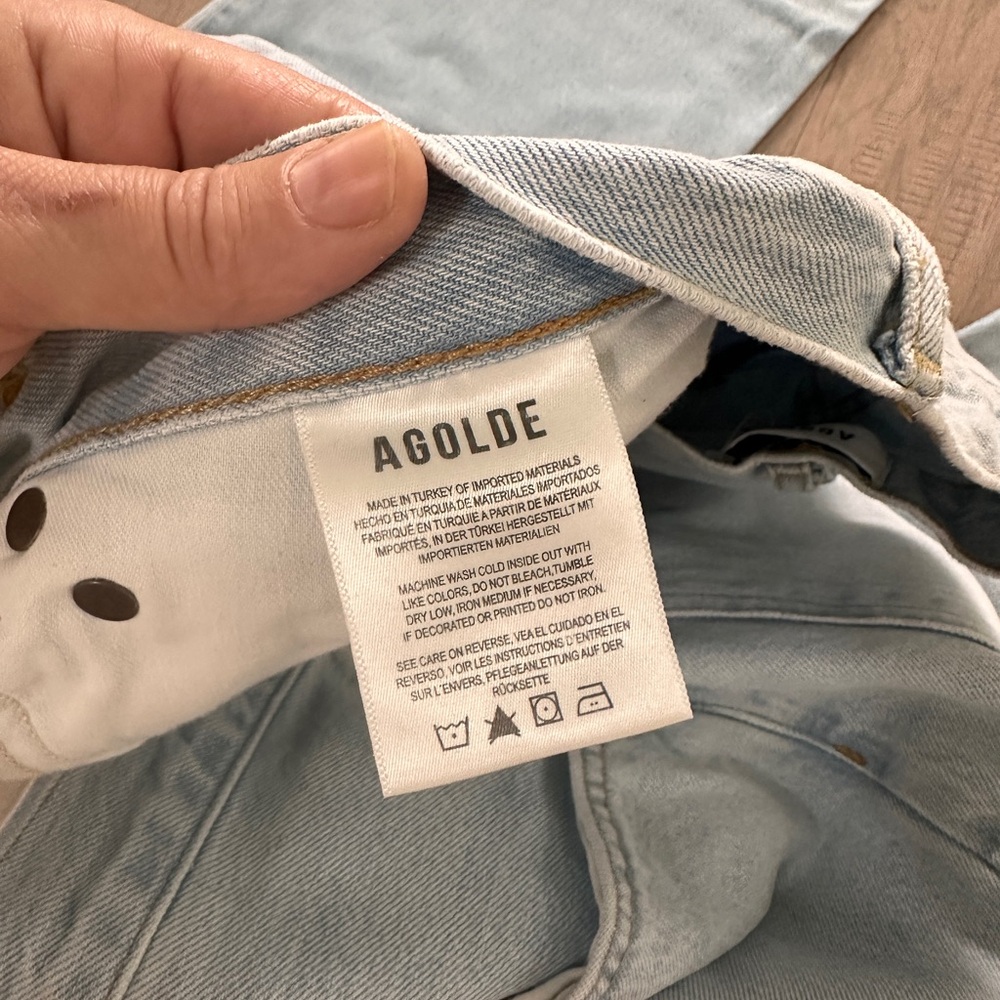 Agolde 100% Cotton Low Rise Baggy Fusion Jeans in Ceremony - Picture 6 of 11